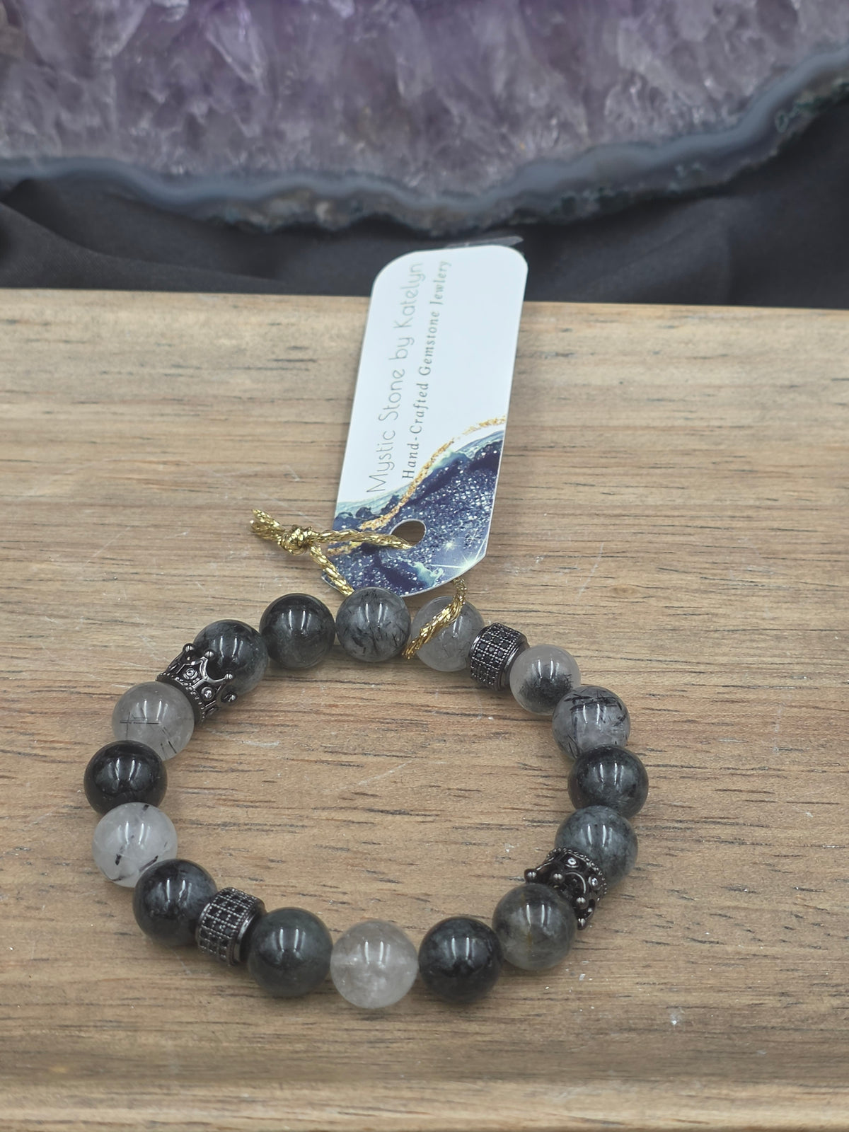 Rutilated Quartz Gemstone Bracelet