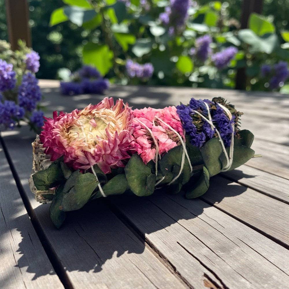 Sage Bundle - Purple Sinuata & Hot Pink Strawflower