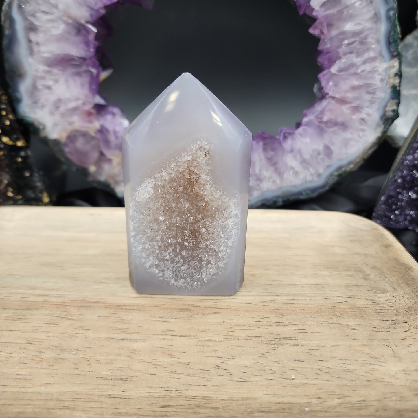 Druzy Agate Tower