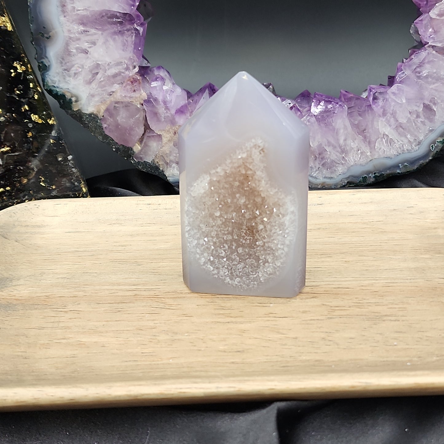 Druzy Agate Tower