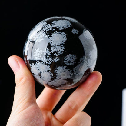 Snowflake Obsidian Crystal Sphere - Protection