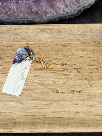 14k Gold-Filled Gemstone Anklets