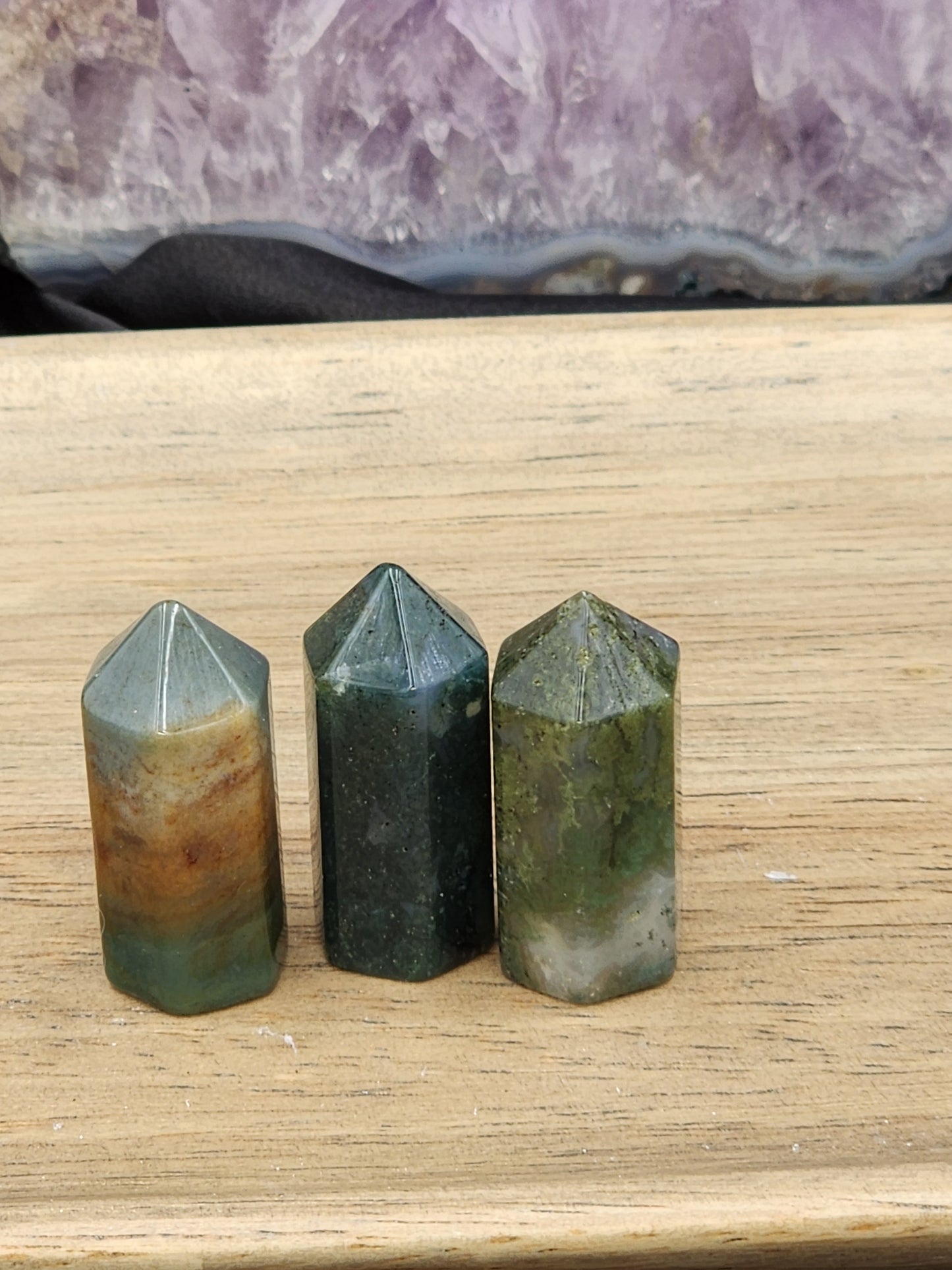 Moss Agate Mini Tower