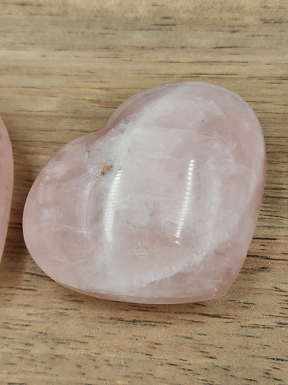 Rose Quartz palm sized heart