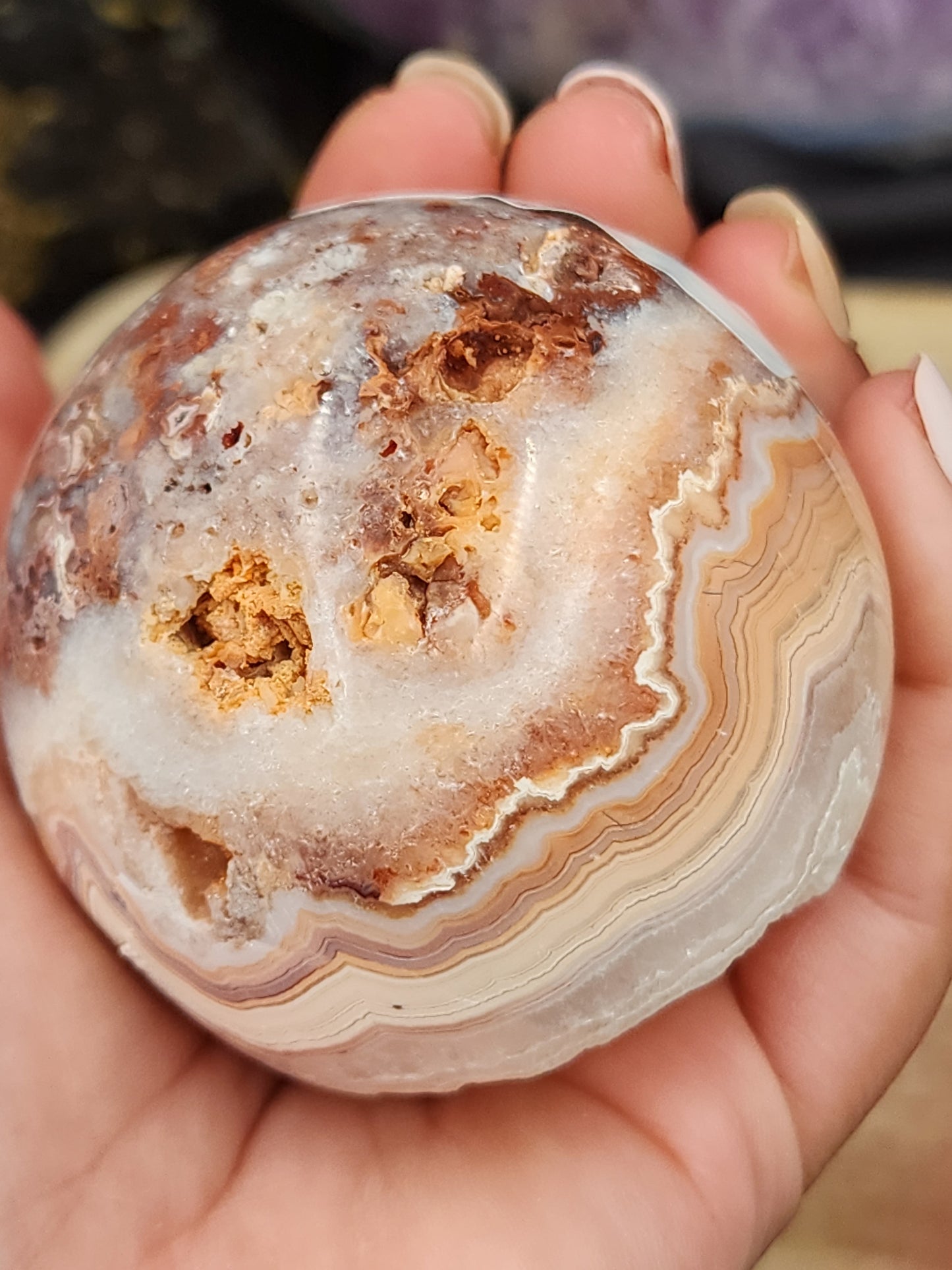 Crazy Lace Agate Sphere