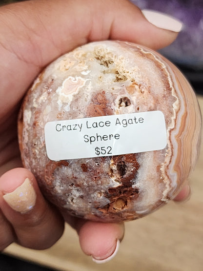 Crazy Lace Agate Sphere