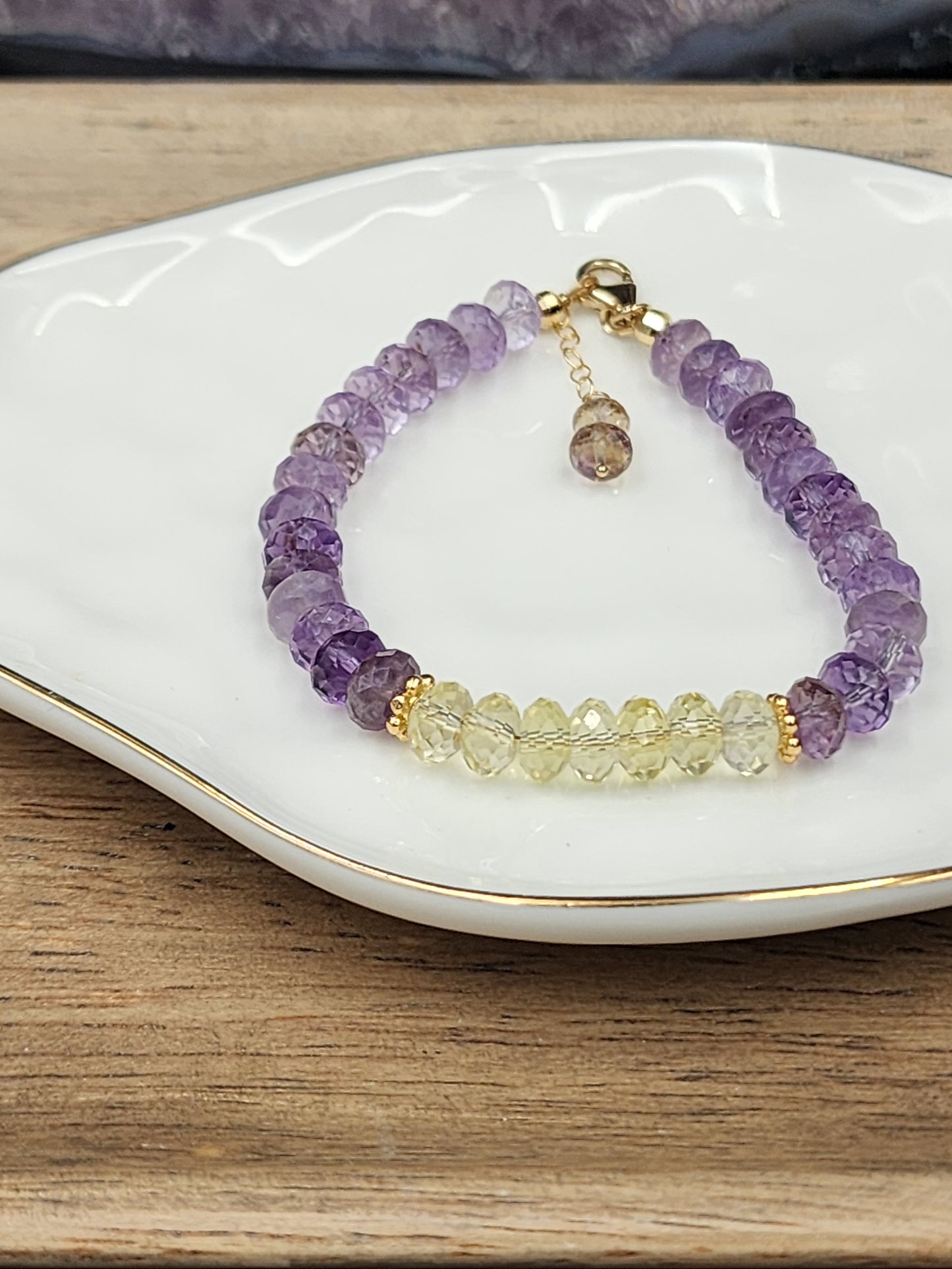 14k Gold-Filled Ametrine Gemstone Bracelet