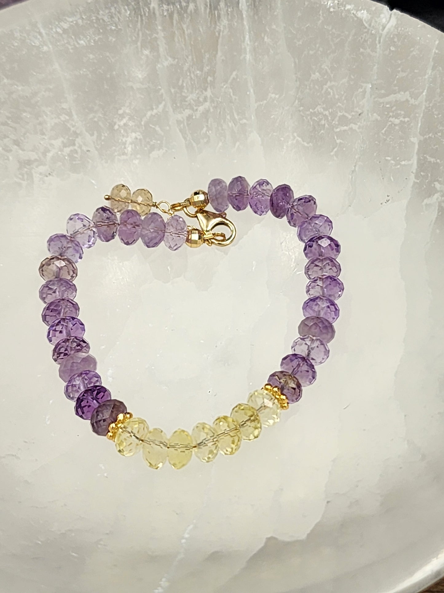 14k Gold-Filled Ametrine Gemstone Bracelet