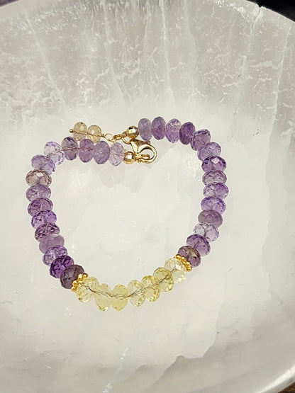 14k Gold-Filled Ametrine Gemstone Bracelet