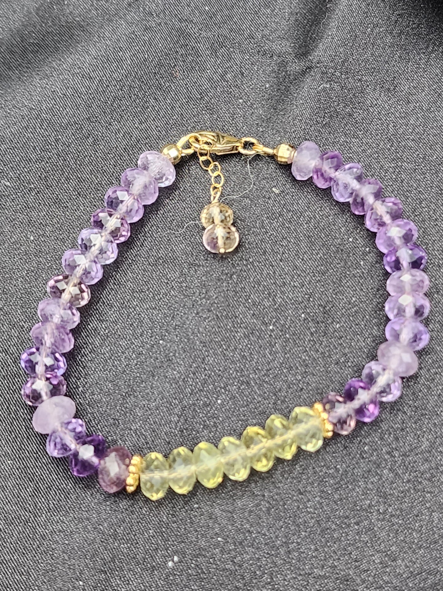 14k Gold-Filled Ametrine Gemstone Bracelet