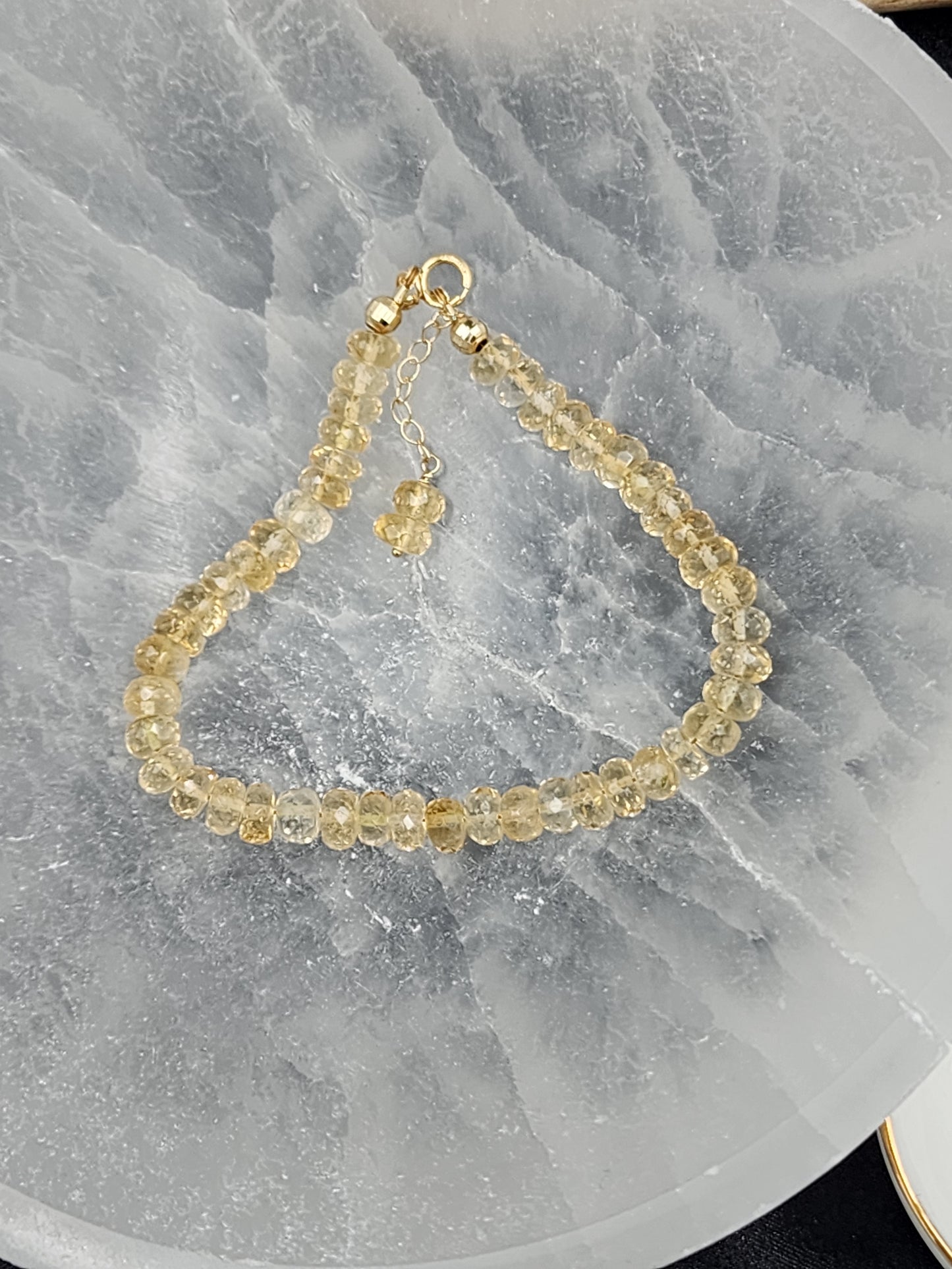 14k Gold-Filled Honey Citrine Gemstone Bracelet