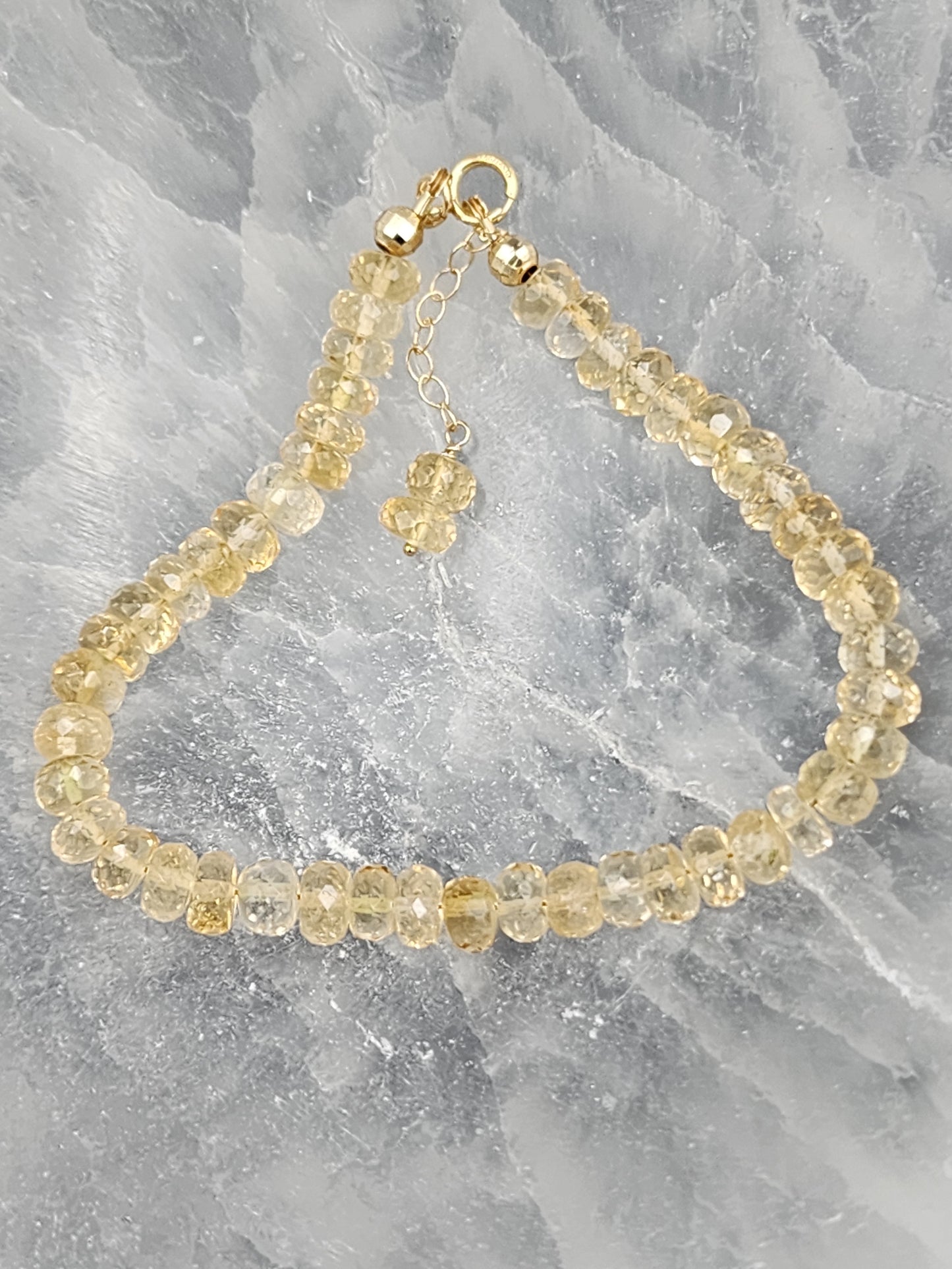 14k Gold-Filled Honey Citrine Gemstone Bracelet