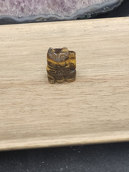 Tiger Eye Prosperity Cat