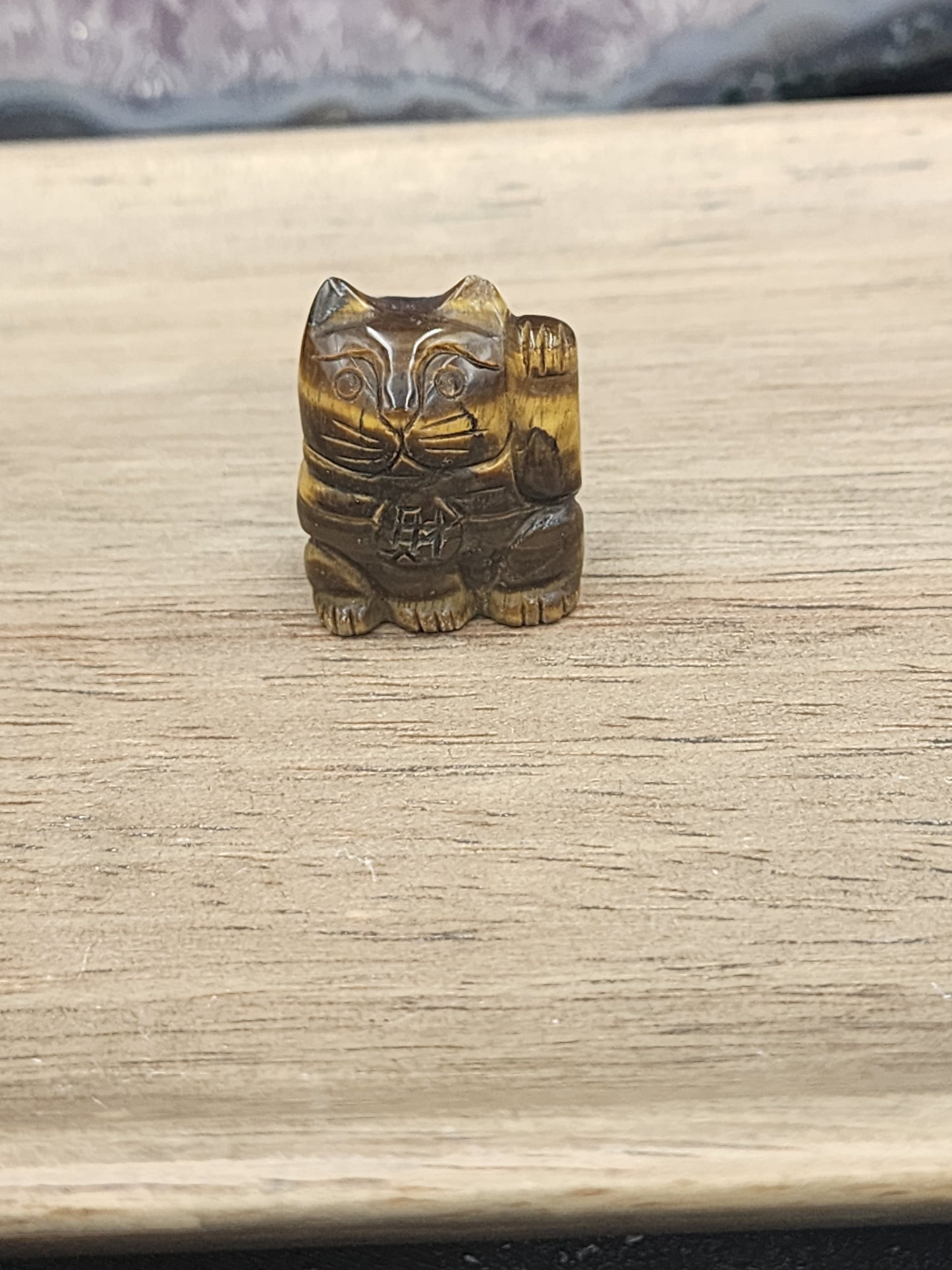 Tiger Eye Prosperity Cat