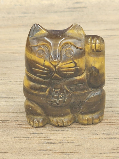 Tiger Eye Prosperity Cat