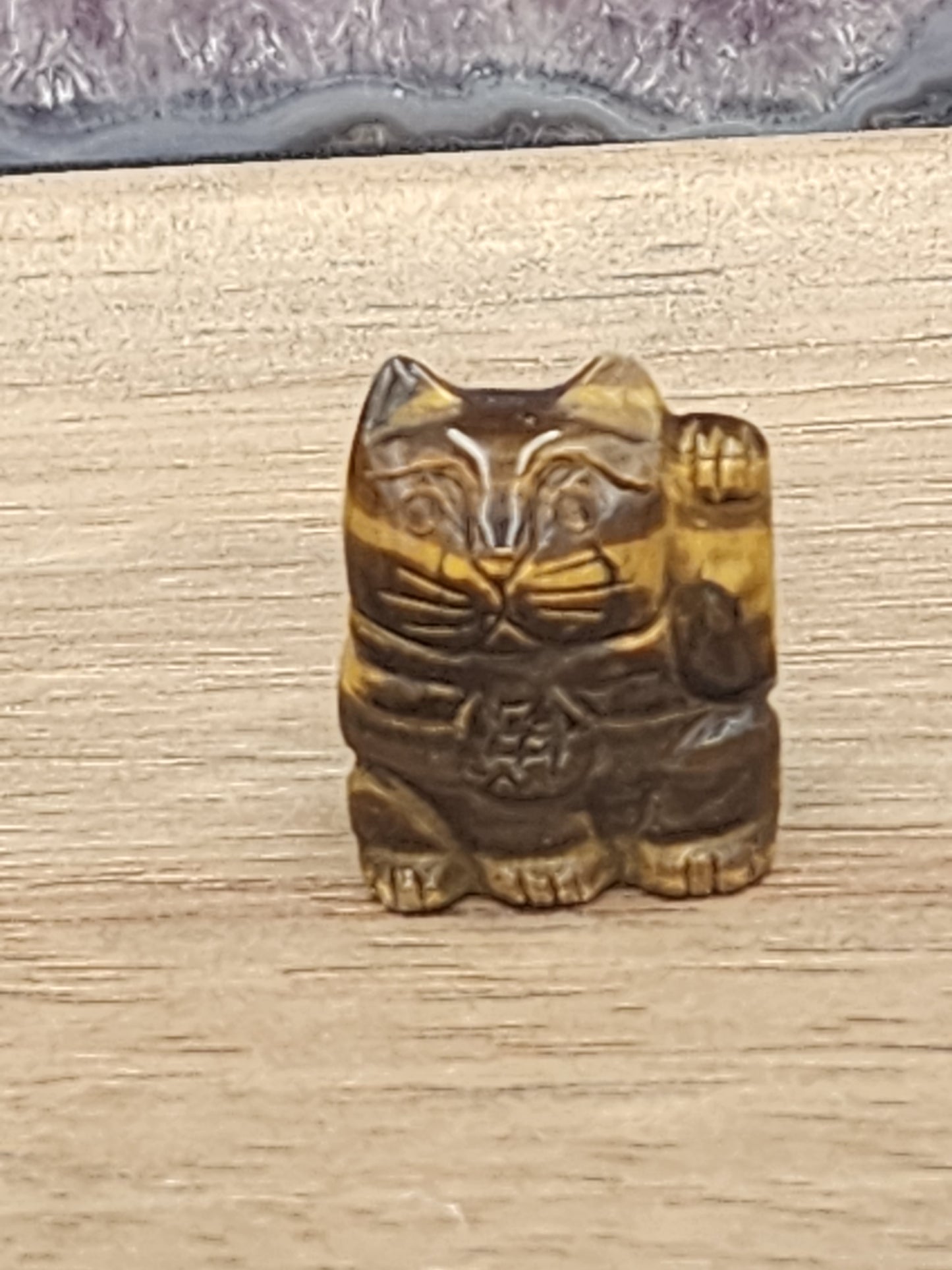 Tiger Eye Prosperity Cat