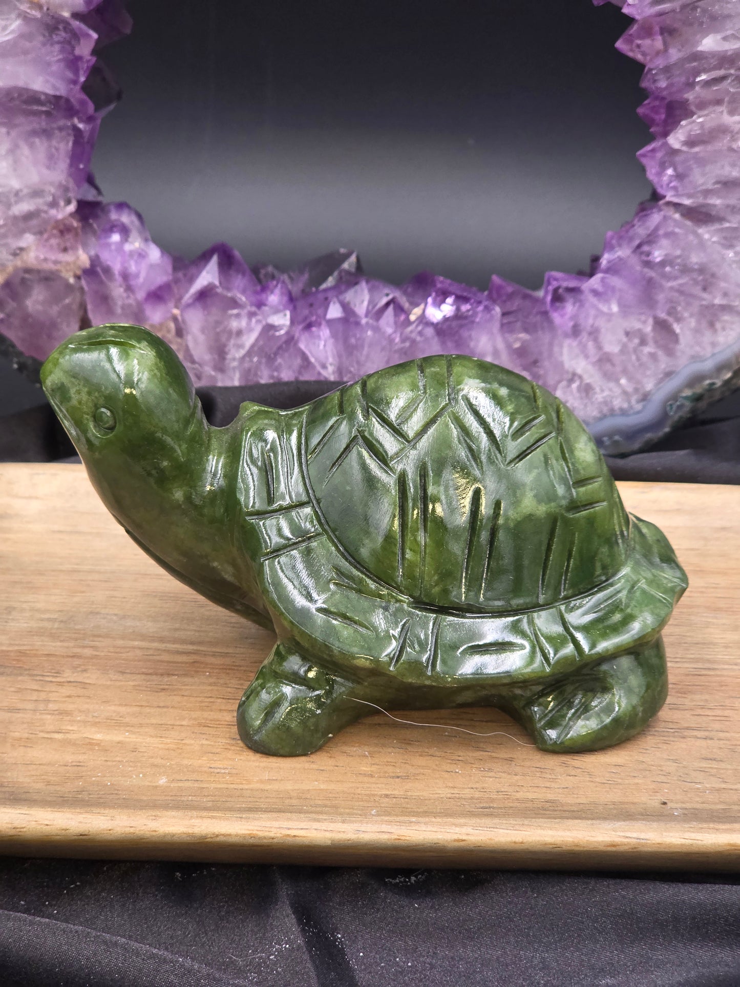 Carved Nephrite Jade Turtle