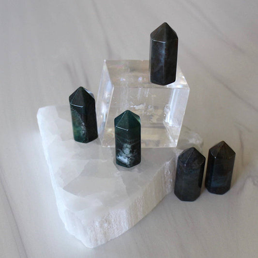 Moss Agate Mini Tower