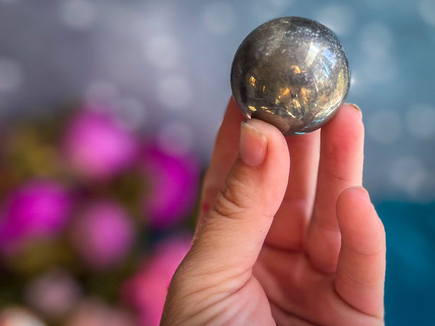 Polished Pyrite Crystal Sphere