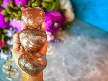 Red Hematoid Quartz Crystal Heart