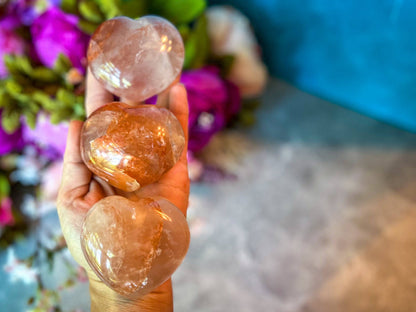 Red Hematoid Quartz Crystal Heart