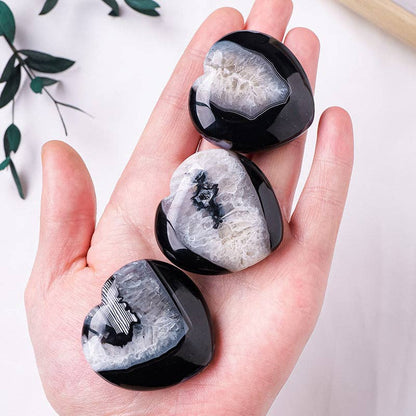 Black Agate Heart: Embrace Strength, Protection & Inner Balance