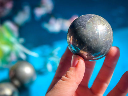 Polished Pyrite Crystal Sphere