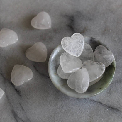 Clear Quartz 20mm Heart