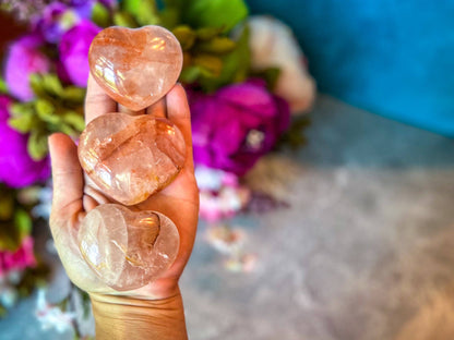 Red Hematoid Quartz Crystal Heart