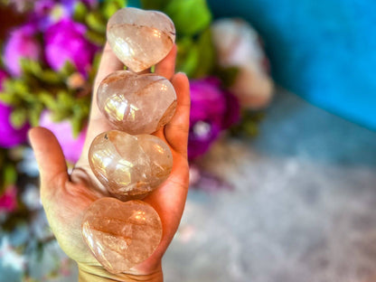 Red Hematoid Quartz Crystal Heart