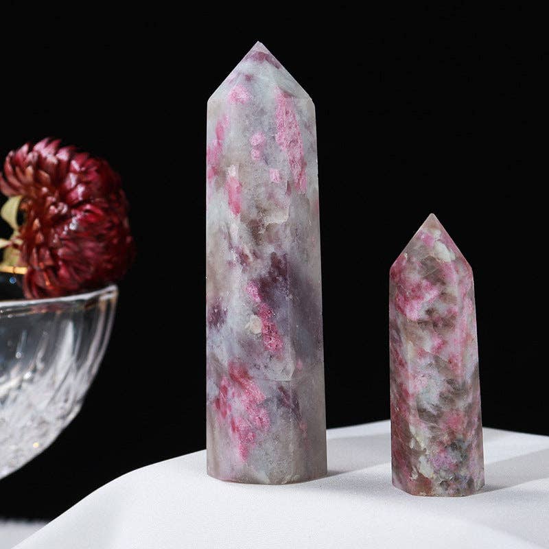 Enchanting Plum Tourmaline Point Tower Generator - 5-7cm