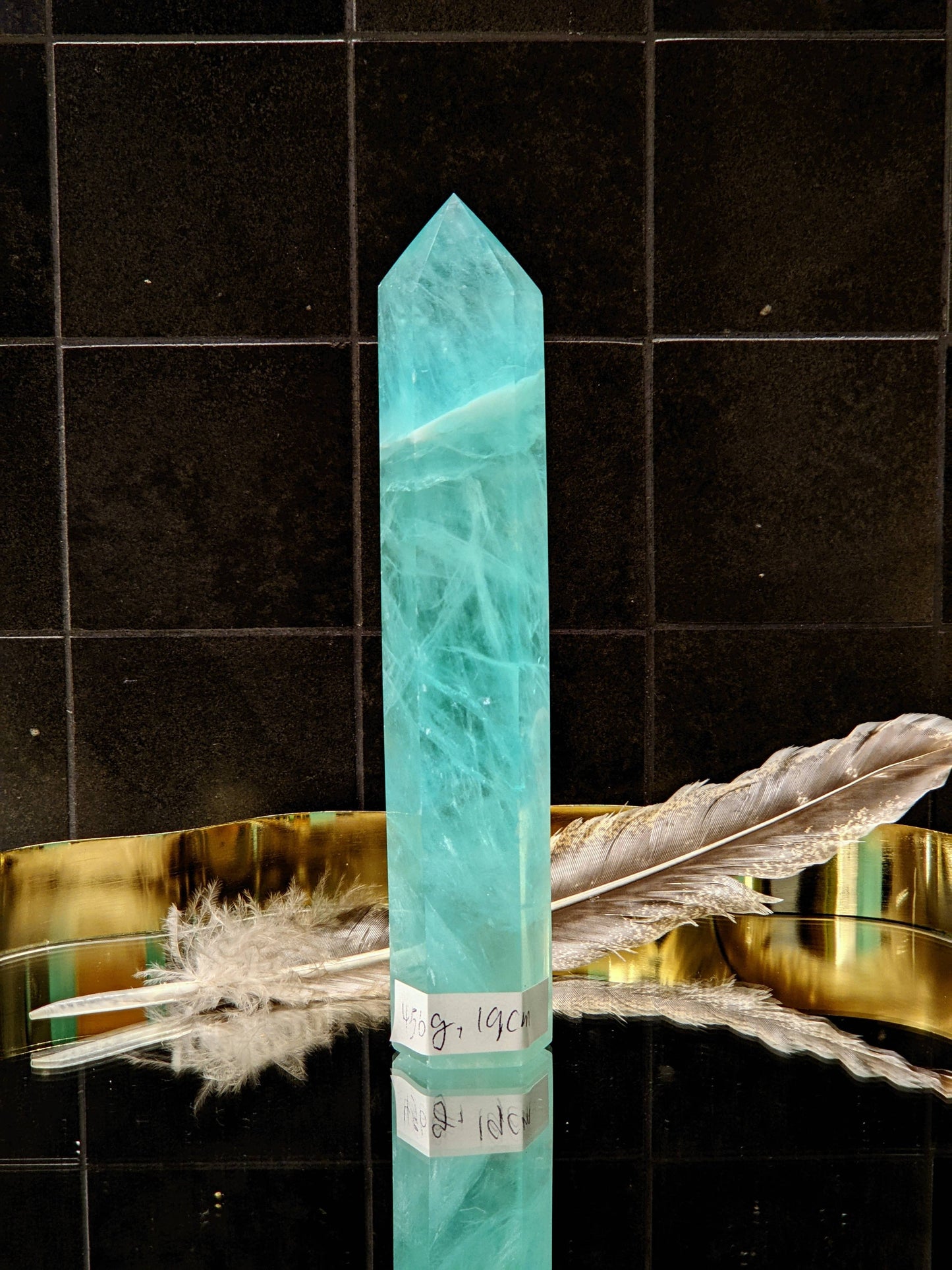 Large Green Fluorite Tower - Healing Crystal, Growth, Balance, Meditation