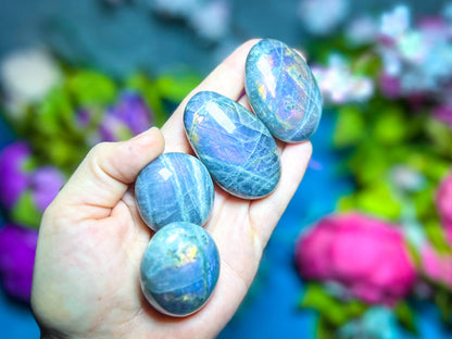 Ethically Sourced Purple Labradorite Crystal Palmstones