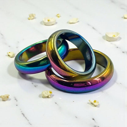Rainbow Hematite Ring