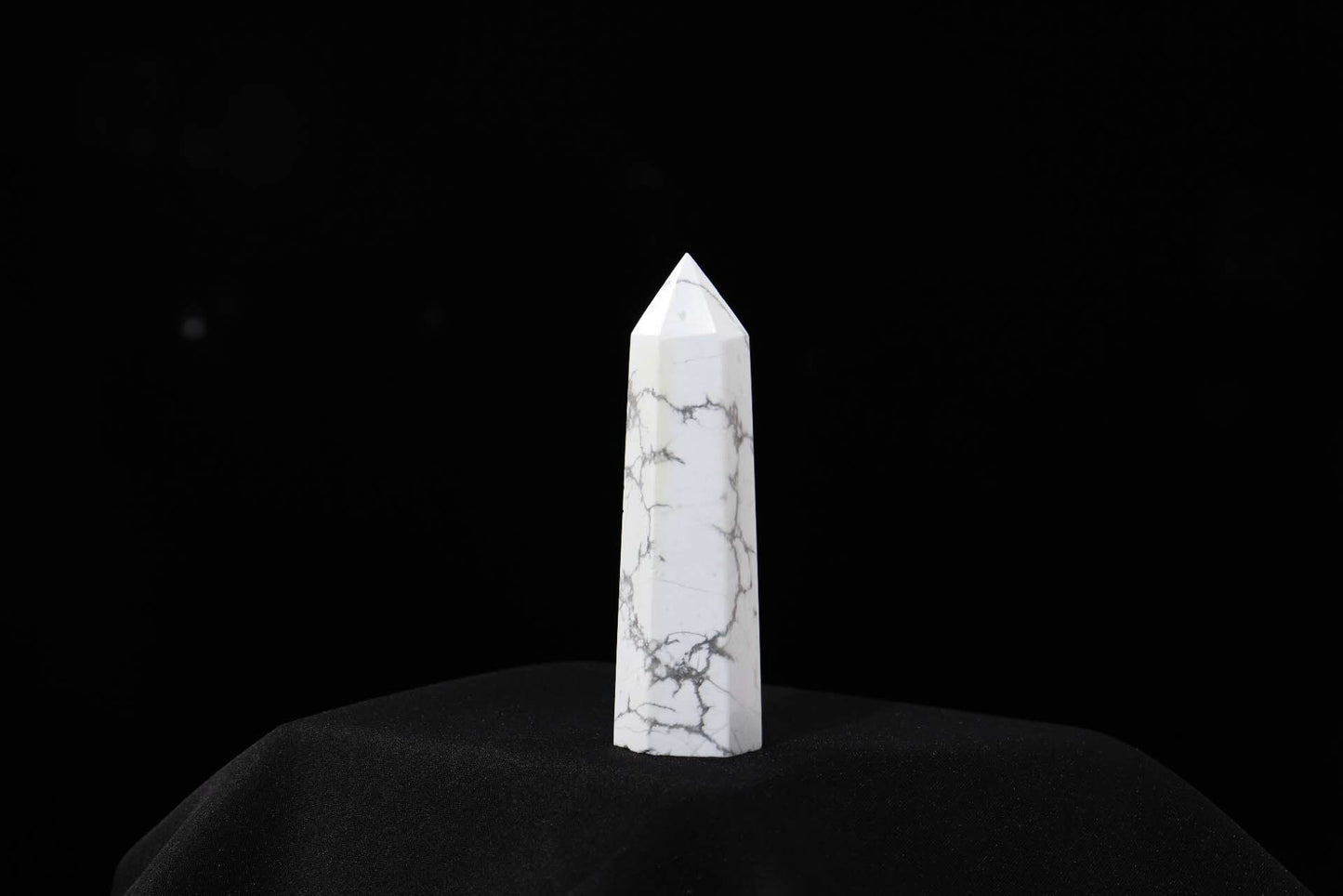 Howlite Crystal Tower Point - Imagination & Future