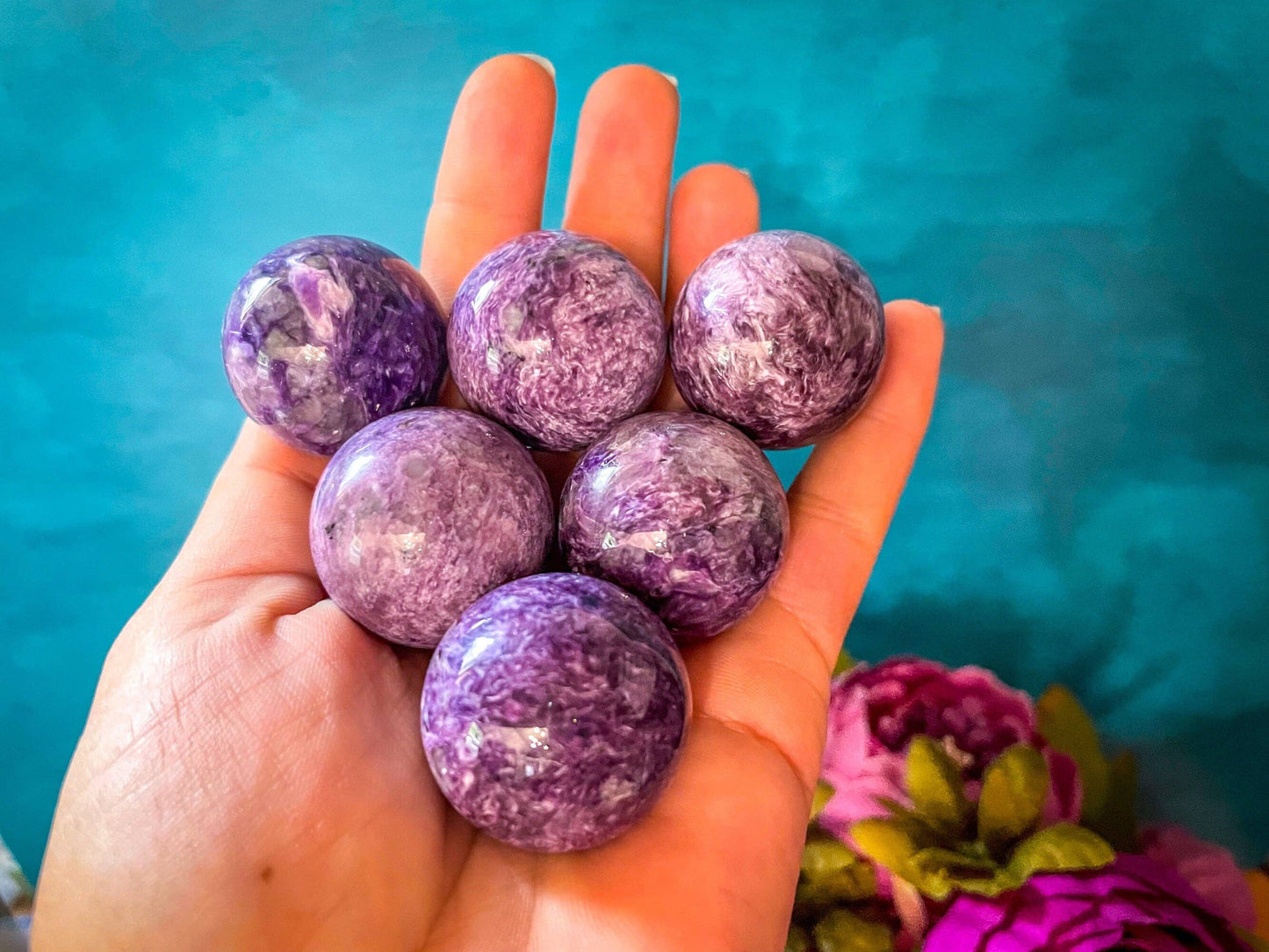 Amazing 1 1/4" Charoite Crystal Spheres