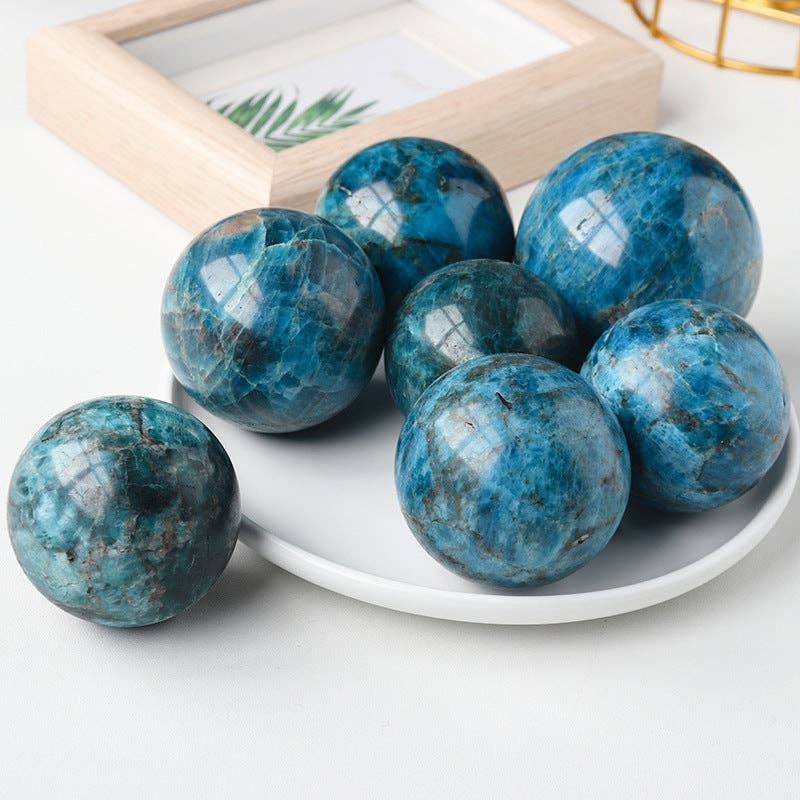 Blue Apatite Sphere  - Clarity and Communication