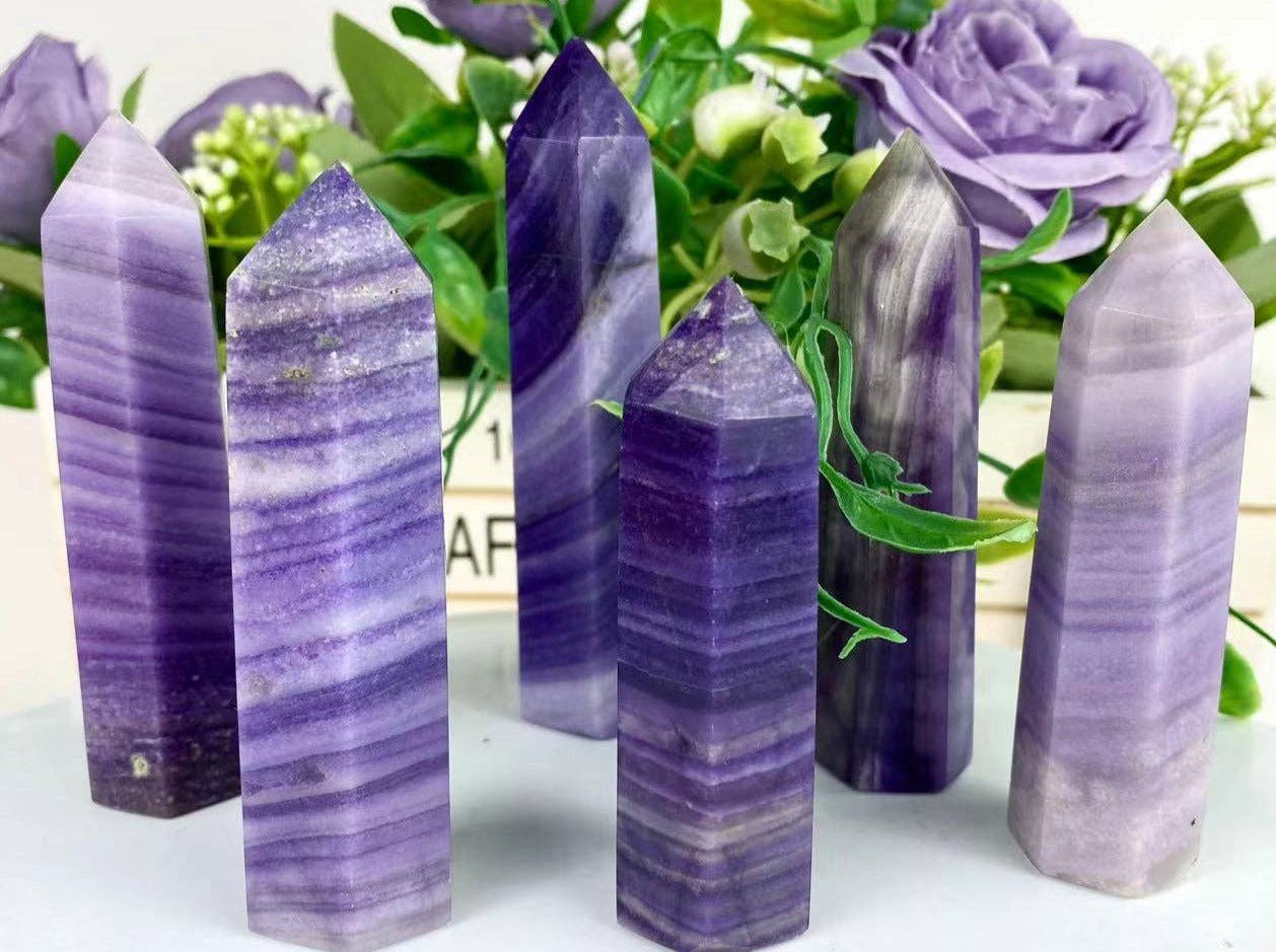 Enchanting Silky Fluorite Tower Point Generator - Clarity, Creativity, & Mental Flow