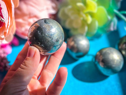 Polished Pyrite Crystal Sphere