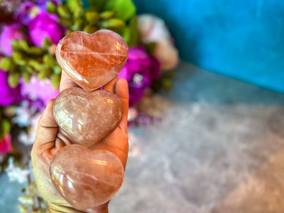 Red Hematoid Quartz Crystal Heart