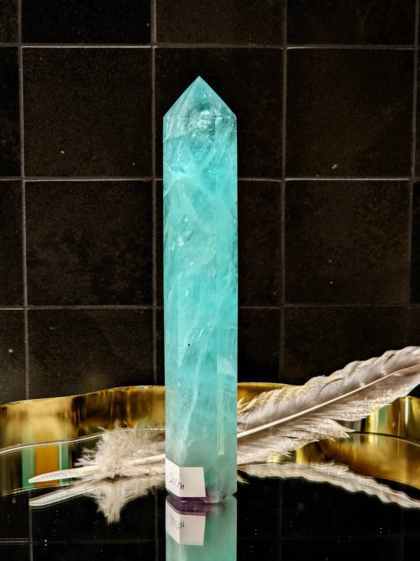 Large Green Fluorite Tower - Healing Crystal, Growth, Balance, Meditation