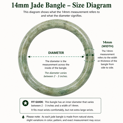 Bracelet - Burmese Jade Bangle, 14mm