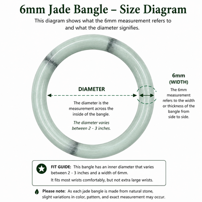 Bracelet - Burmese Jade Bangle, 6mm
