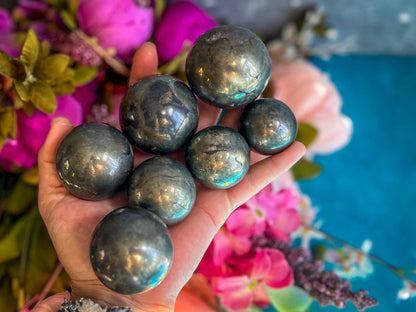 Polished Pyrite Crystal Sphere