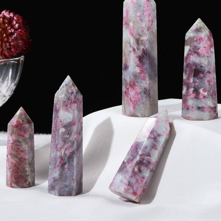 Enchanting Plum Tourmaline Point Tower Generator - 5-7cm