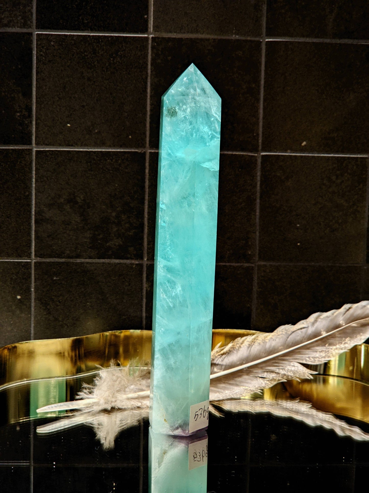 Large Green Fluorite Tower - Healing Crystal, Growth, Balance, Meditation