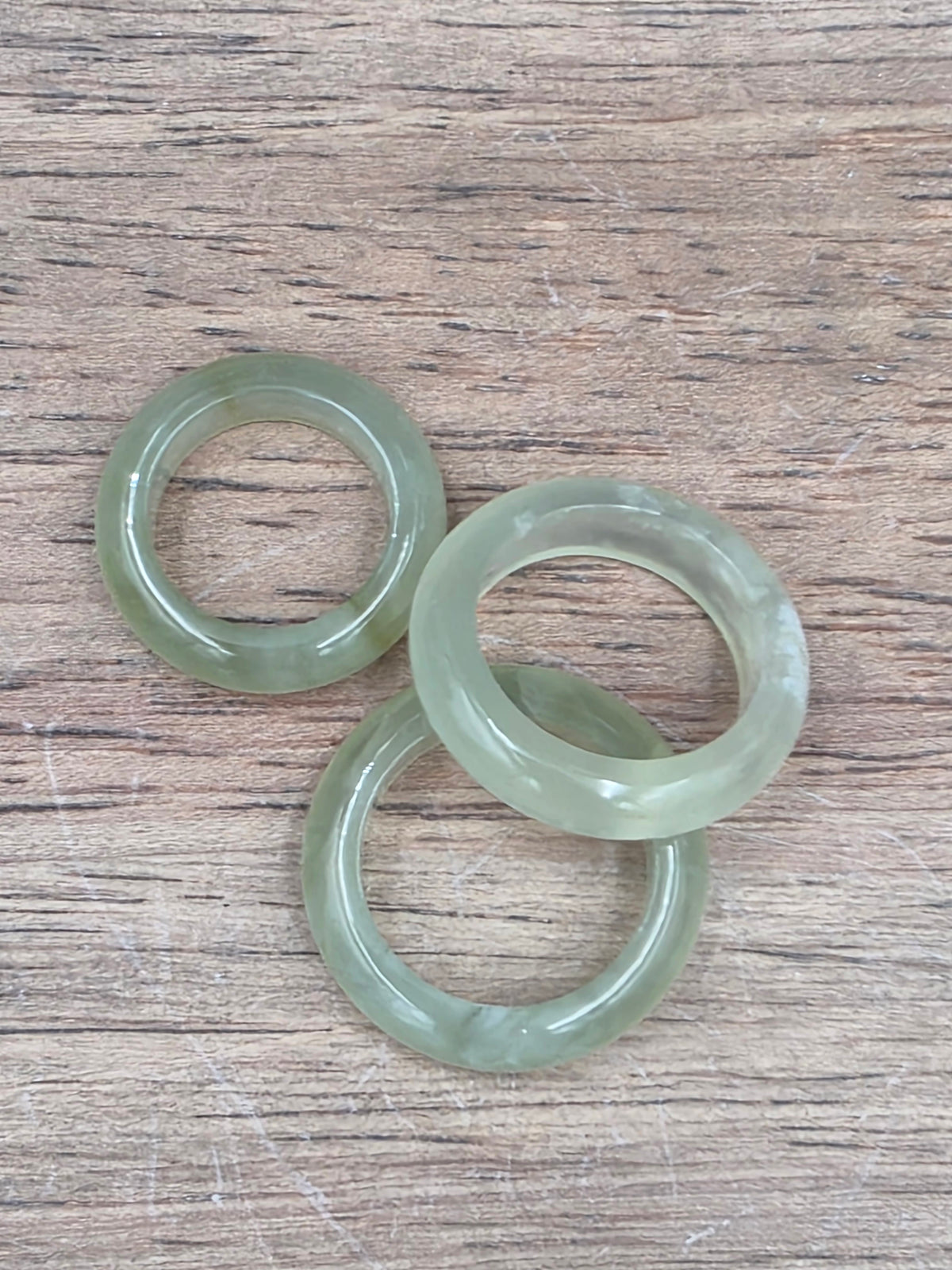 Prehnite Gemstone Band Ring