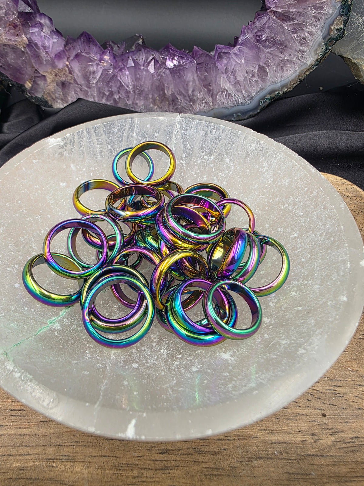 Rainbow Hematite Ring