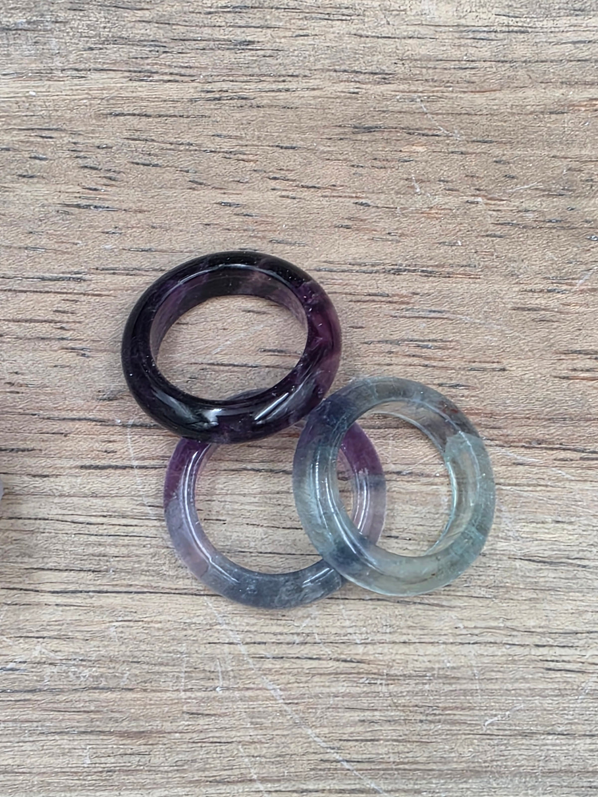 Fluorite Gemstone Band Ring