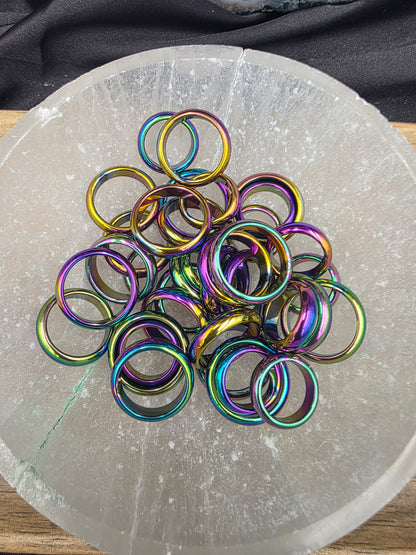 Rainbow Hematite Ring